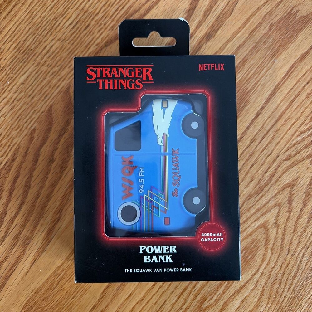 Stranger Things The Squawk Van 4000mAH Power Bank WSQK Radio Netflix VIRAL